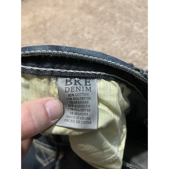 BKE Jeans Mens 44x38 Blue Denim Seth Boot Cut High Rise Buckle - Distressed - Picture 5 of 12